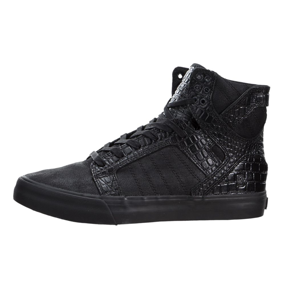 Baskets Montantes Supra SkyTop HF Noir Black/Black Homme | HSZ-80910276